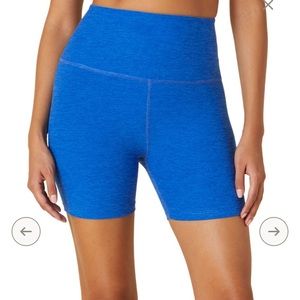Beyond Yoga Spacedye Keep Pace Biker Shorts - Azure Blue Heather